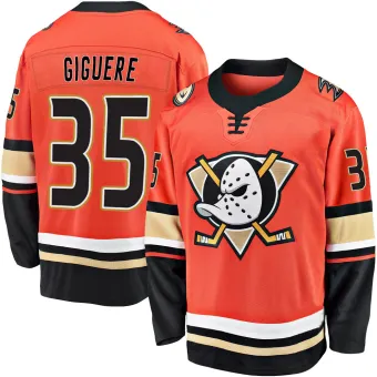 Men's Jean-Sebastien Giguere Anaheim Ducks 2019/20 Alternate Premier Jersey - Orange Breakaway