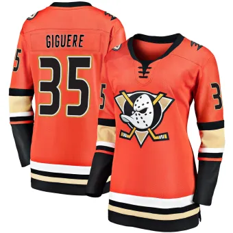 Women's Jean-Sebastien Giguere Anaheim Ducks 2019/20 Alternate Premier Jersey - Orange Breakaway