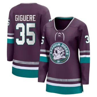 Women's Jean-Sebastien Giguere Anaheim Ducks 30th Anniversary Premier Jersey - Purple Breakaway