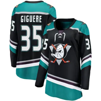 Women's Jean-Sebastien Giguere Anaheim Ducks Alternate Jersey - Black Breakaway