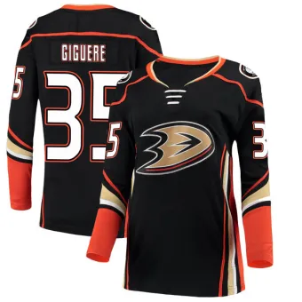 Women's Jean-Sebastien Giguere Anaheim Ducks Home Jersey - Black Authentic