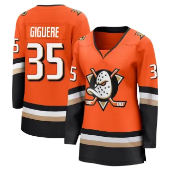 Women's Jean-Sebastien Giguere Anaheim Ducks Home Jersey - Orange Breakaway