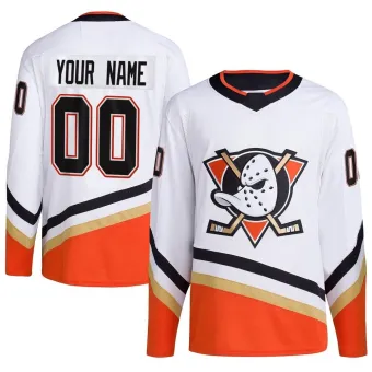 Youth Custom Anaheim Ducks Reverse Retro 2.0 Jersey - White Authentic