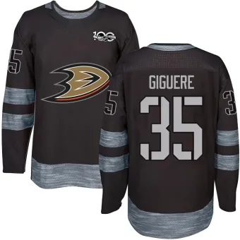 Youth Jean-Sebastien Giguere Anaheim Ducks 1917-2017 100th Anniversary Jersey - Black Authentic