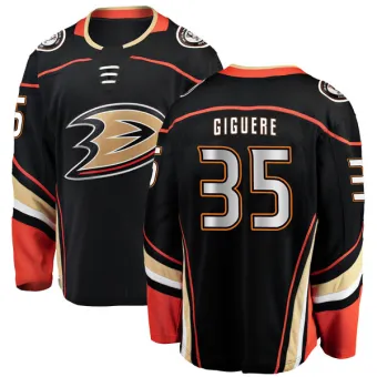 Youth Jean-Sebastien Giguere Anaheim Ducks Home Jersey - Black Authentic